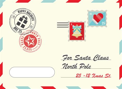 Santa Letter And Envelope Template
