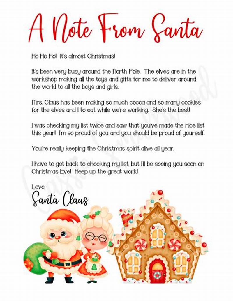 Santa Note Printable