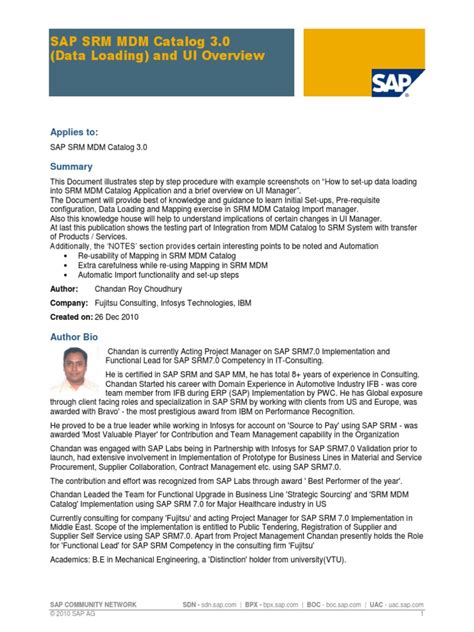 Sap Srm Mdm Catalog 3 0 Installation Guide