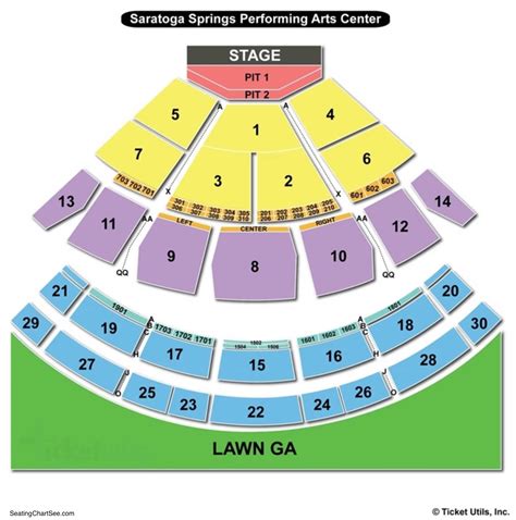 Saratoga Spac Seating Chart