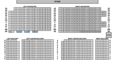 Savannah Center Seating Chart