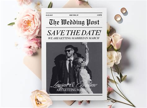Save The Date Newspaper Template
