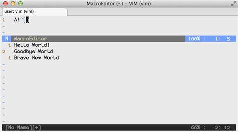 Saving vim macros