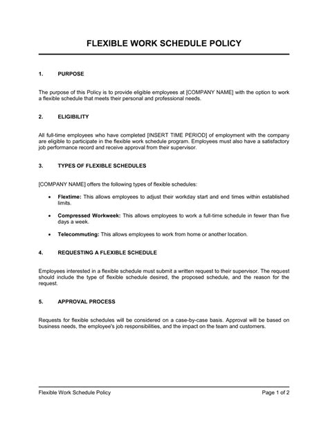 Schedule Policy Career