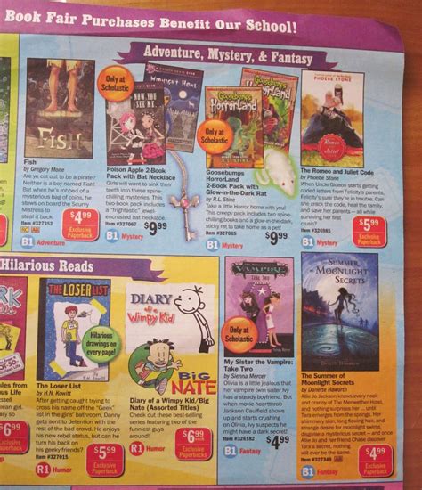 Scholastic Book Fair Catalog Magazine Subscriptions Pamphlet 2000s