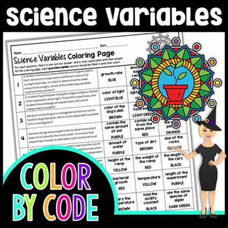 Science Variables Coloring Page