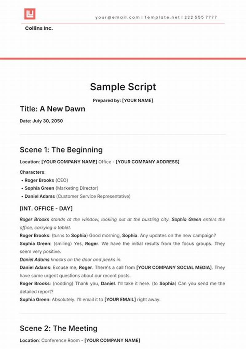 Script Pages Template