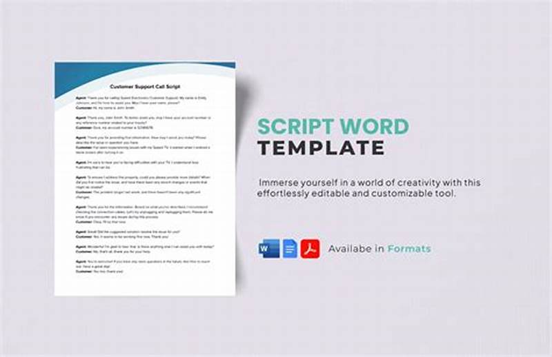Script Template For Word