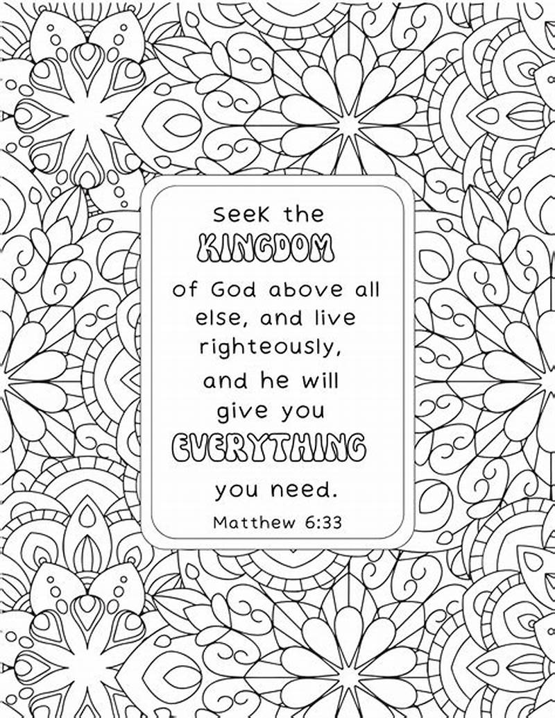 Scripture Coloring Pages