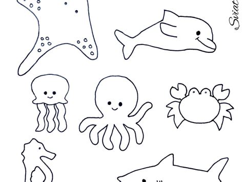 Sea Animals Template