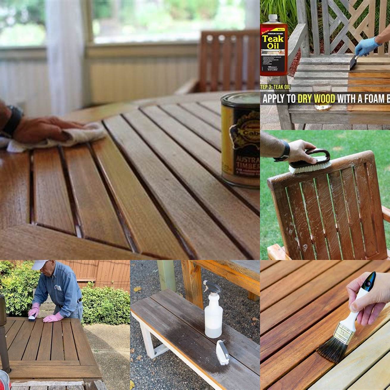 Seal the teak furniture after cleaning