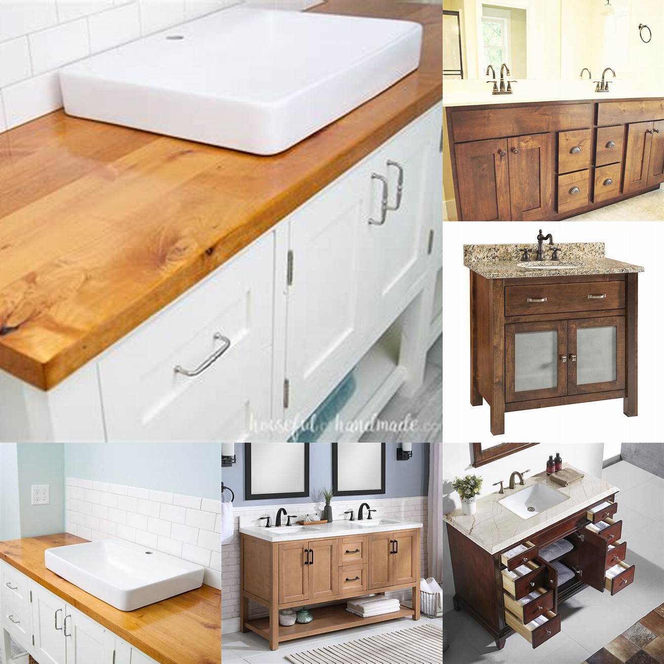 Seal wood vanities If you have a wood vanity be sure to seal it properly to protect it from water damage