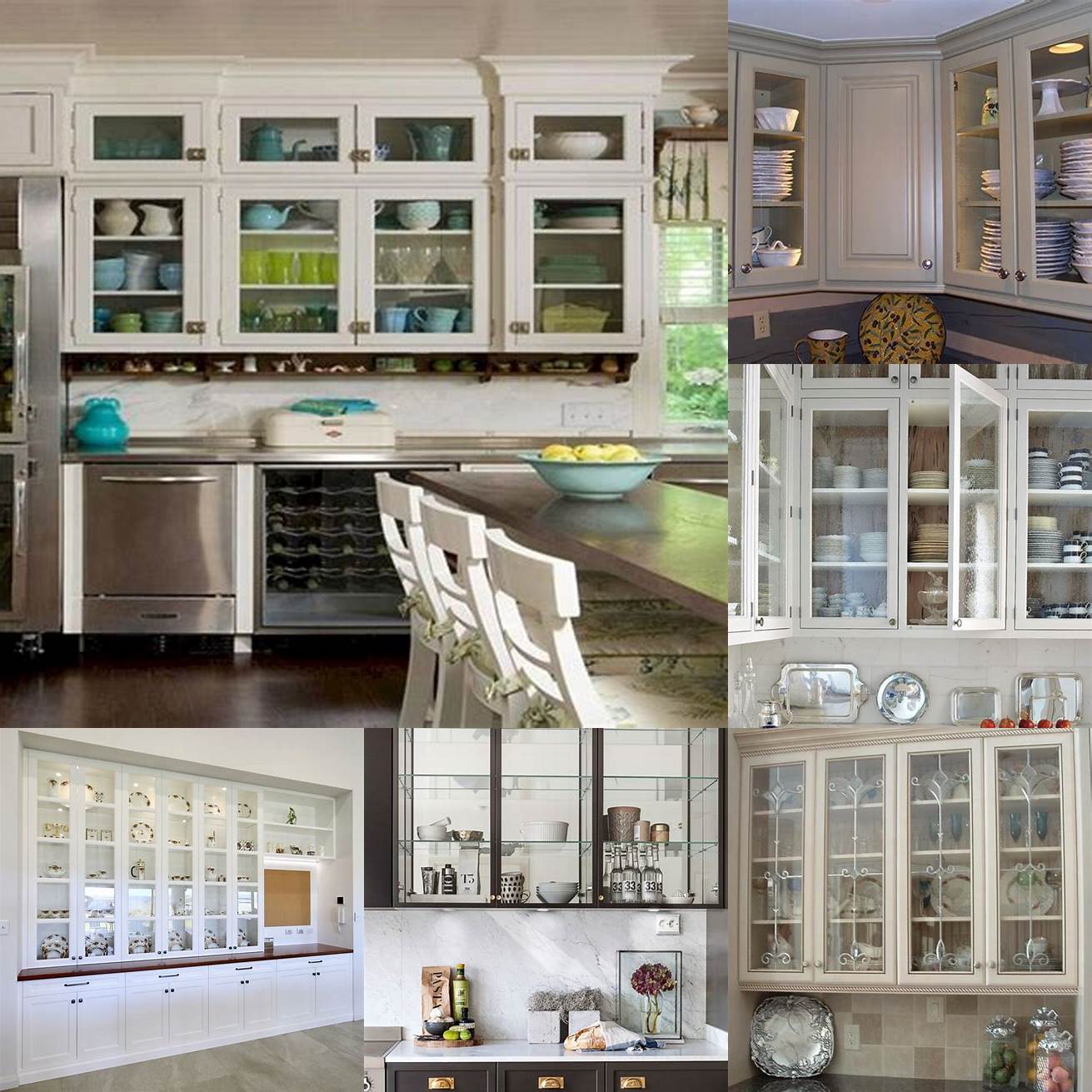 Sears kitchen cabinets with glass doors are perfect for displaying your favorite dishware and kitchen accessories