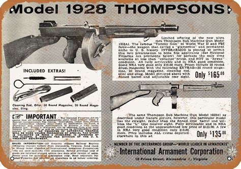 Sears Catalog Thompson Machine Gun