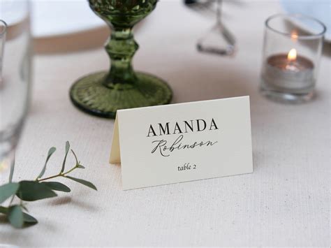 Seating Card Template