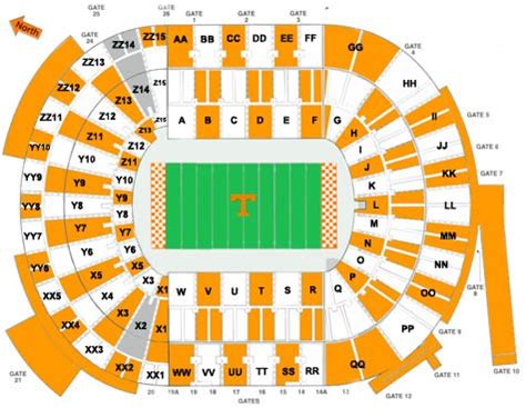 Seating Chart At Neyland Stadium