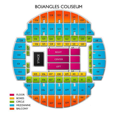 Seating Chart Bojangles Coliseum