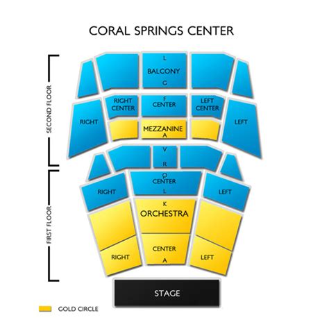 Seating Chart Coral Springs Center Arts