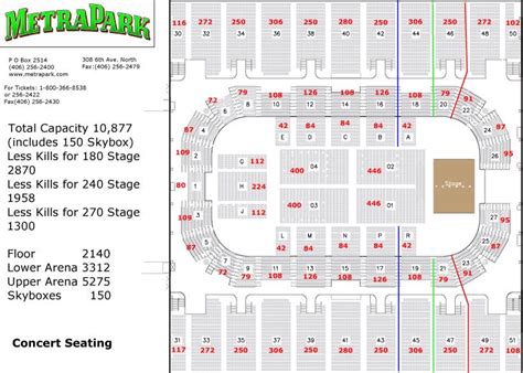 Seating Chart Metrapark