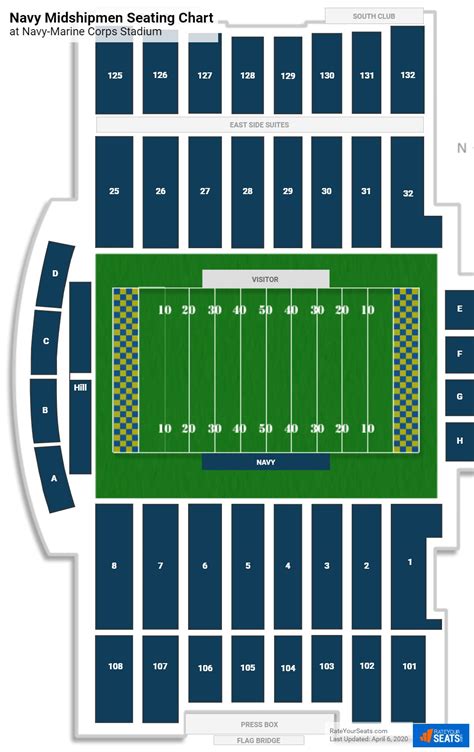 Seating Chart Navy Marine Corps Stadium