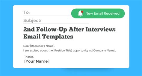 Second Interview Follow Up Email Template