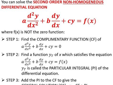 Second Order Differential Equation