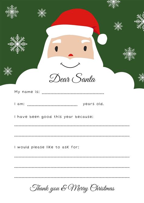 Secret Santa Letter Template