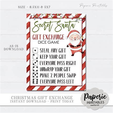 Secret Santa Rules Printable