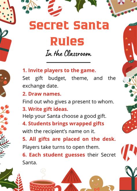 Secret Santa Rules Template