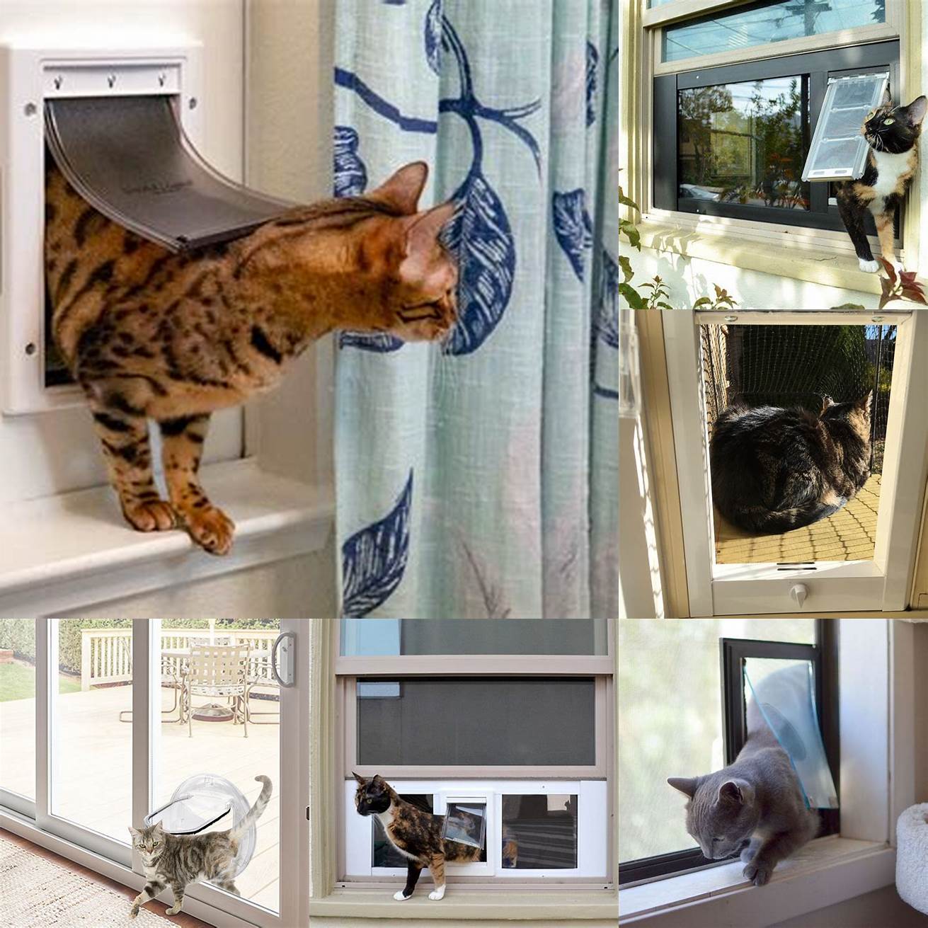 Security A cat door for sliding window is much safer than leaving the window open