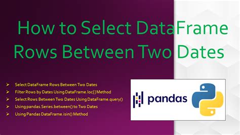 Select DataFrame rows between two dates
