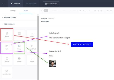 Sendgrid Send Template