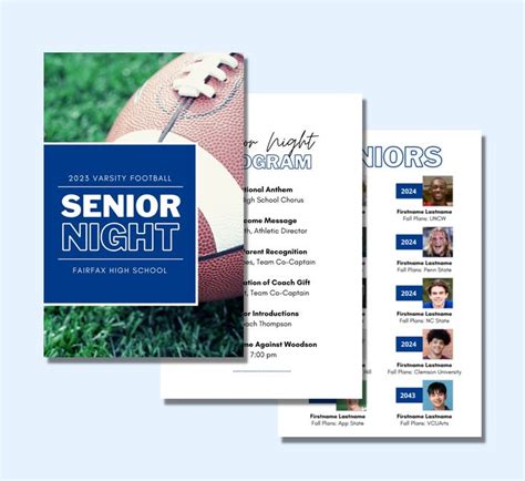 Senior Night Program Template