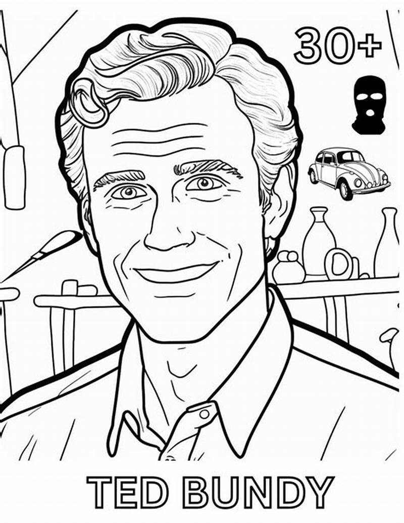 Serial Killer Coloring Book Ted Bundy