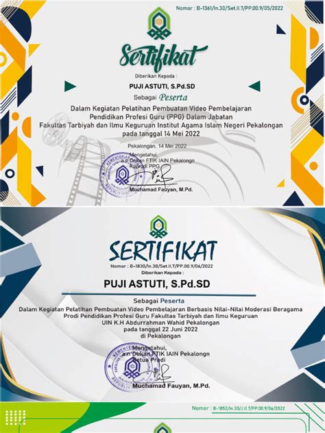 Sertifikat Keikutsertaan