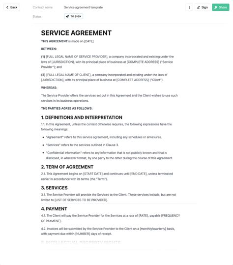 Services Agreement Template