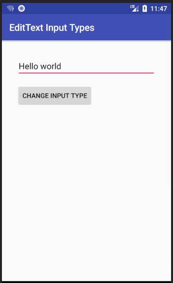 Set inputType for an EditText Programmatically