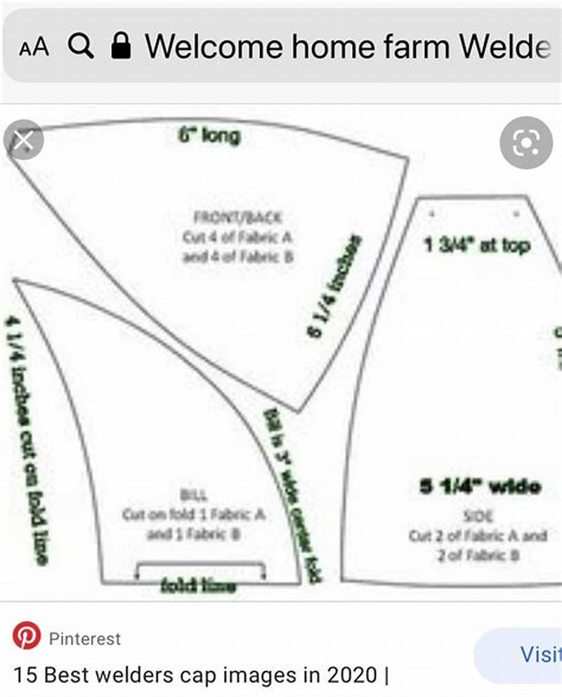 Sewing Pattern Welding Cap Pattern Free Download