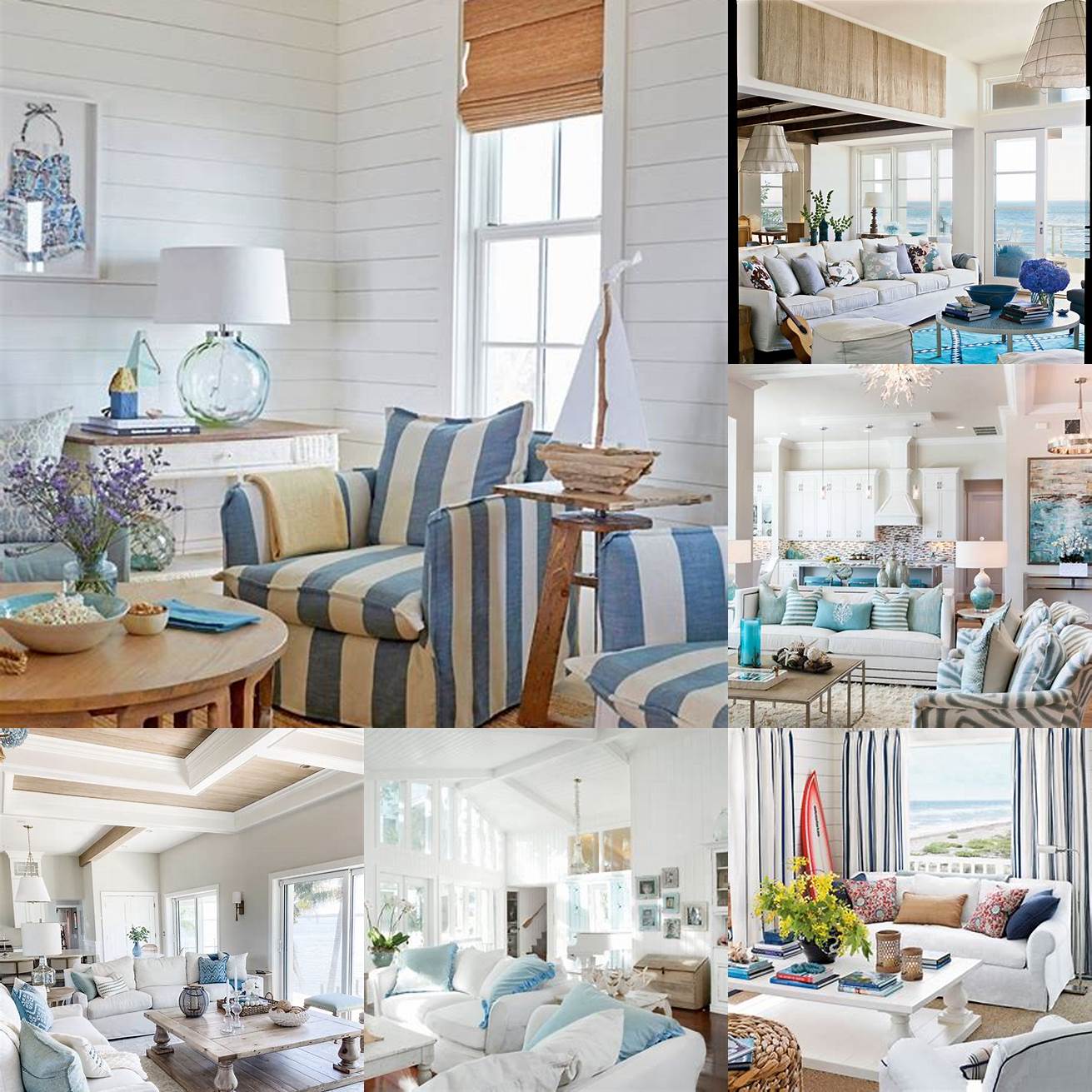 Shabby Chic can also be mixed with coastal style for a more relaxed and beachy feel