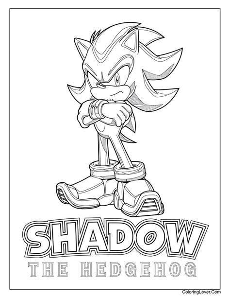 Shadow The Hedgehog Coloring Pages Printable
