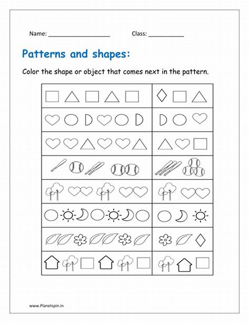Shape Pattern Worksheets
