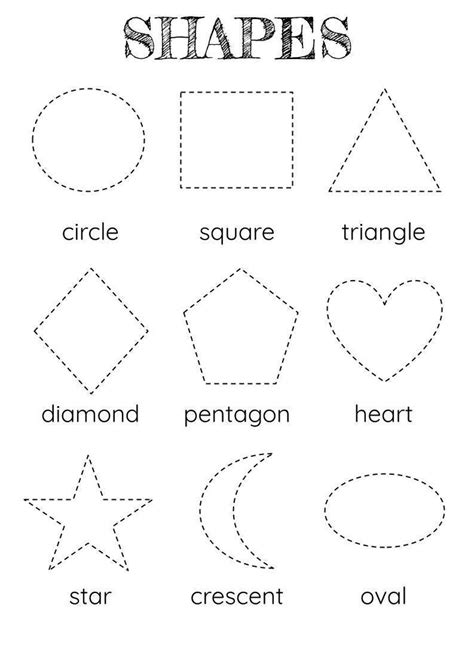 Shapes Worksheets For Kindergarten Free Printables