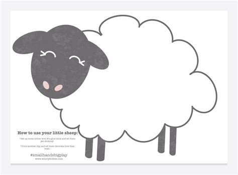 Sheep Printable Template