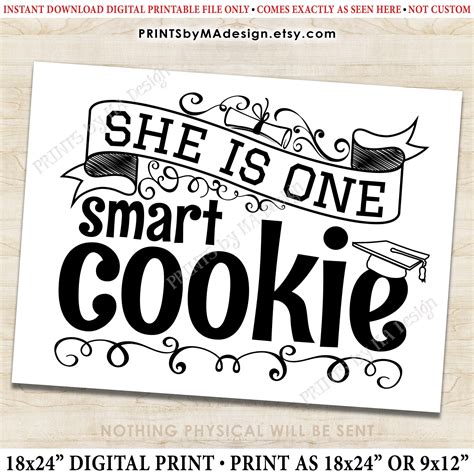 Shes One Smart Cookie Free Printable