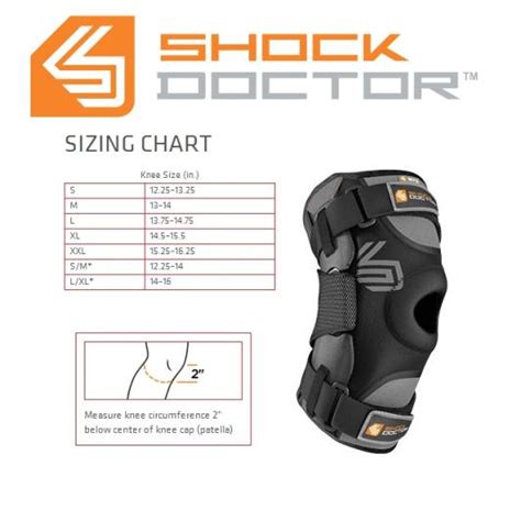 Shock Doctor Size Chart