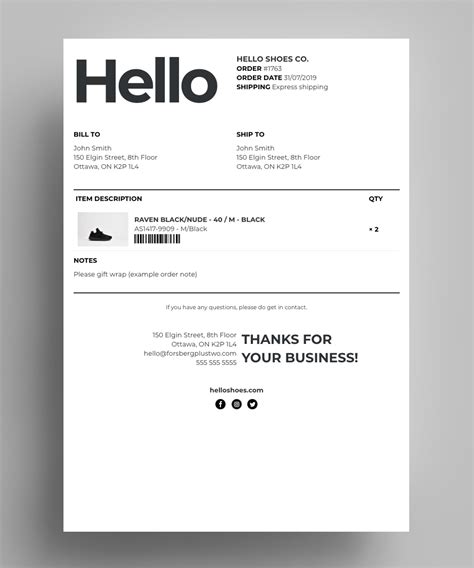 Shopify Packing Slip Templates