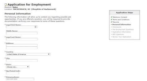 Shoprite Career Application