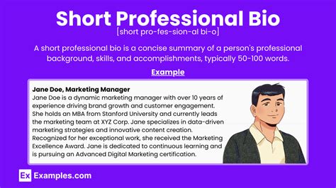 Short Bio Template Examples