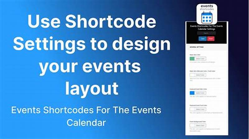 Shortcode The Events Calendar