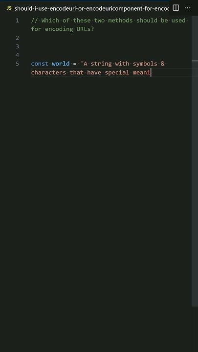 Should I use encodeURI or encodeURIComponent for encoding URLs